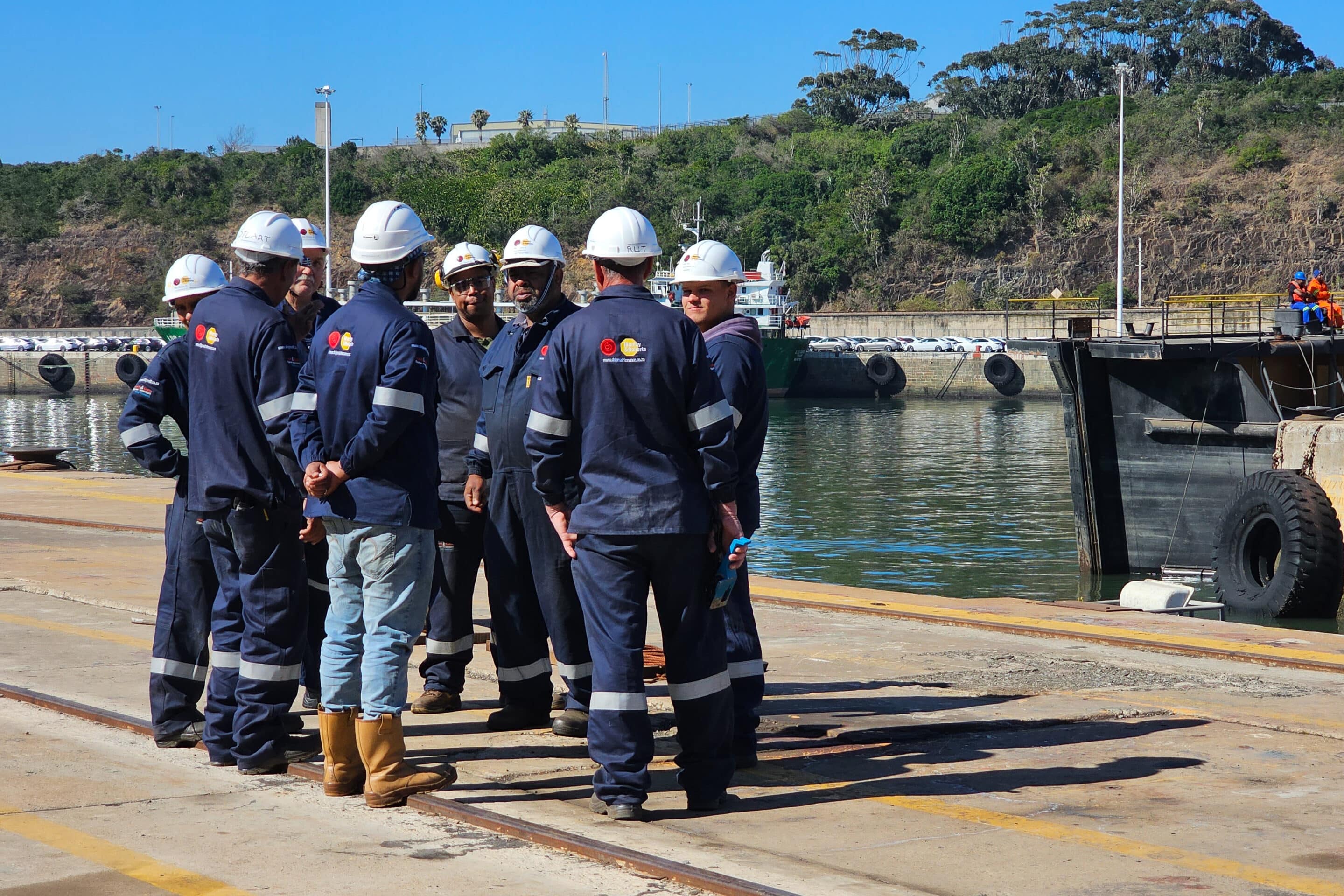 6Sigma Marine team coordinating quayside vessel support in Cape Town